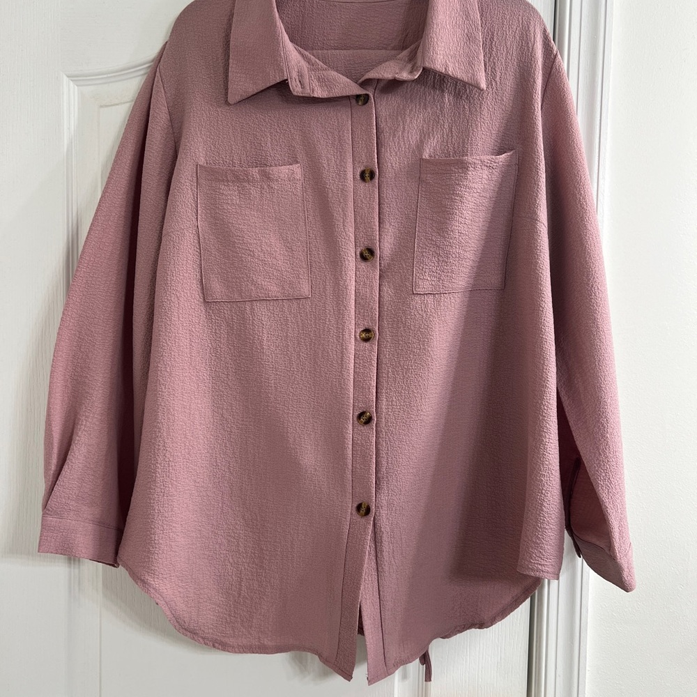 SHEIN Curve Dusty Pink Top